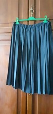 Gonna a pieghe blu Seta