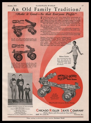 1934 chicago roller skate - 1934,