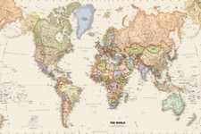 5X3FT GRANDE MAPPA DEL MONDO