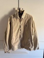 giacca bi-swing/Harrington Polo Ralph Lauren in twill di cotone color beige.