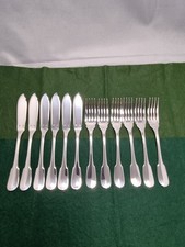 12tlg. Christofle Cluny Fisch