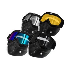 Occhiali protettivi + maschera separabile casco moto MTB sci paintball snowboard