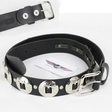 Cintura in vera pelle biker western rocker concho cintura in pelle concha leather belt US