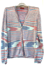 LUXURY MISSONI MAGLIA GIACCA CARDIGAN pullover golf BLAZER FILO ARGENTATO