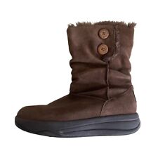 Skechers - EU/40 - Stivali in pelle scamosciata e interni in montone marrone