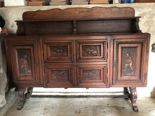 credenza in legno di rovere con piattaia 