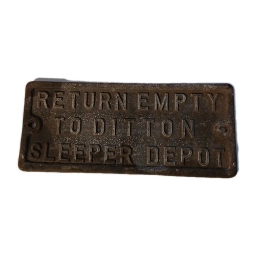 Railwayana alloy return empty - 'return,