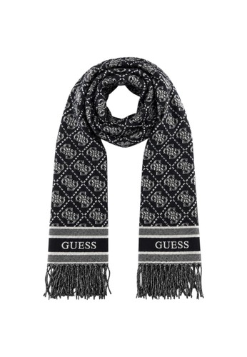 Sciarpa guess con logo - logo, black