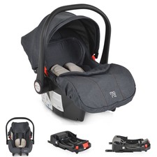 Moni Seggiolino Neonato Trio Set con Base Isofix Royal, Adattatore i-Size (40 - 87cm)