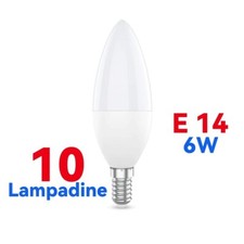 10 LAMPADINE LED E14 6W LUCE