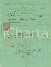 1908 TRIESTE Guglielmo BROD & Co. Fabbrica mobili viennesi *Fattura