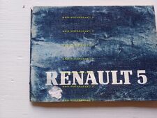 Renault 5 tutti modelli 1988 manuale uso manutenzione originale italiano