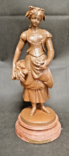 Statuette régule et socle - en,