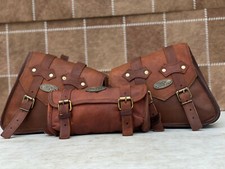 Pelle Marrone Moto Borse