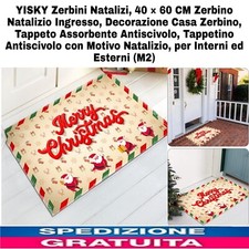 Zerbino Natalizio,40x60CM Tappeto Ingresso Antiscivolo,Decorazione Casa Natale 