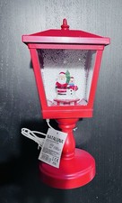 Lanterna Natalizia Babbo Natale Luci Led Effetto Neve Luminosa Musicale Addobbi