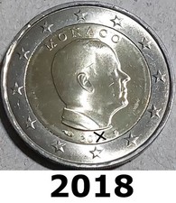Monaco - monete da 2 euro 2018