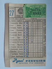 TOTOCALCIO SCHEDINA GIOCATA