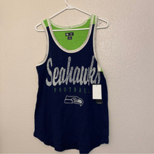 Maglietta canotta NFL Seattle Seahawks calcio titolo nazionale donna grande nuova con etichette