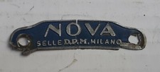 Patacchino in metallo  per sella bici bici epoca marcato NOVA Milano