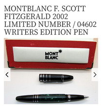 Montblanc PEN LIMITED WRITERS  edition fountain pen Scott Fitzgerald GOLD 18KT