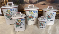 Antico set 5 barattoli