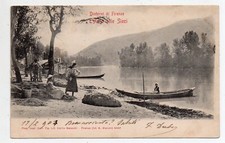 SIECI - PONTASSIEVE - L'Arno alle Sieci - Bella animazione - Viagg. -  Anno 1904