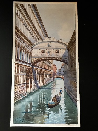 Antico acquerello ponte dei - antico,