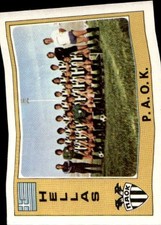 figurina Panini Euro Football 77 1977 #111 PAOK (Team) Hellas