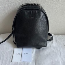 Zaino FURLA in pelle con catena nero quasi come nuovo misura compatta