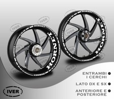 Adesivi cerchi moto honda hornet 600 900 1000 bianchi ruote 