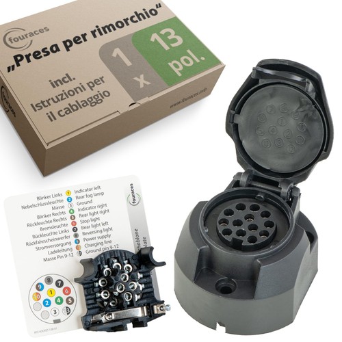 Presa per rimorchio poli - rimorchio, 13