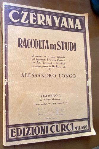 Czernyana raccolta studi - czernyana, di