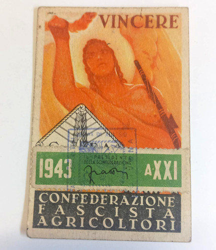 1943 tessera confederazione - -,