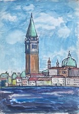 Acquerello Vista Su Venezia