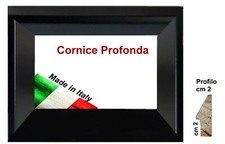 Cornice Nera liscia profonda a Vela per foto ,stampe. Profondità interna cm 3,5