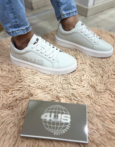 Sneakers uomo 4us pelle white