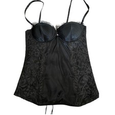 La Perla Bustino Corsetto Nero Pizzo Sexy Lingerie Alta Moda