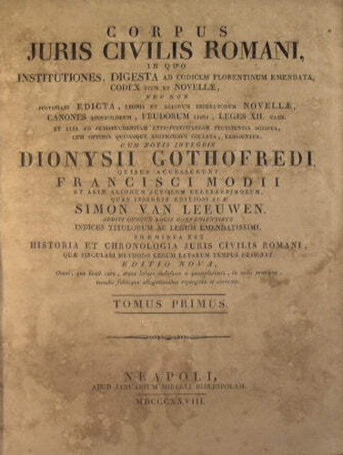 Corpus juris civilis romani - corpus,