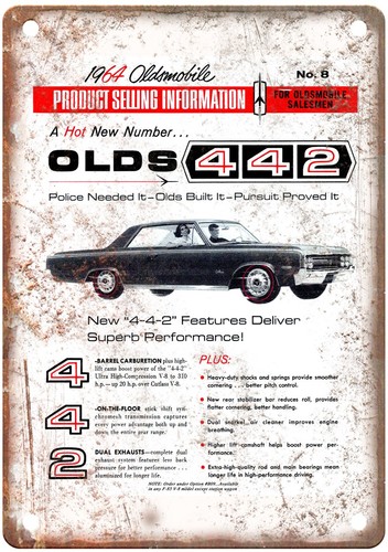Insegna metallo oldsmobile 442 - oldsmobile,