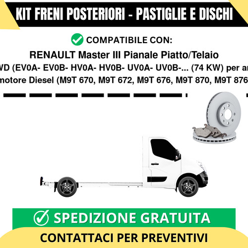 Kit freni posteriori per - kit,