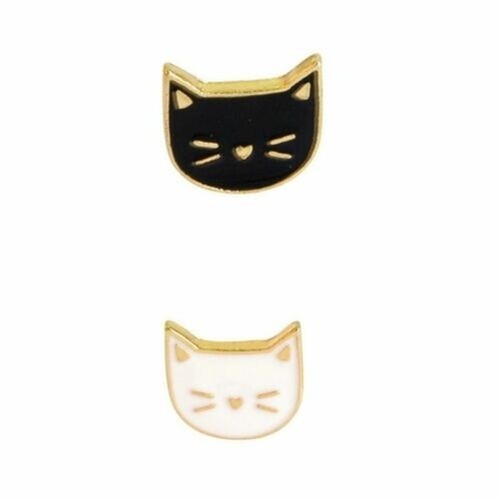 Gatto viso distintivo spilla - distintivo,