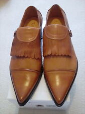 Peluso tan scarpa monaco uomo pelle italiana, taglia 10/44 mai indossata