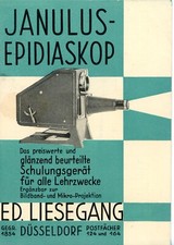 LETTURA depliant JANULUS-EPIDIASCOP proiettore opuscolo del 1934 (Y5209