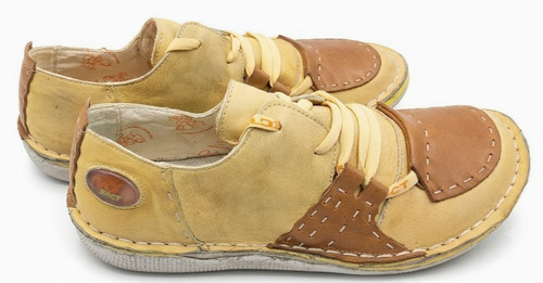 Sneakers vera pelle giallo - in,