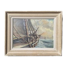 Pittura Antica Olio Paesaggio