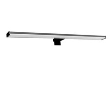 Lampada da bagno led da parete 12W 4000K luce neutra nera IP44 60centimetri