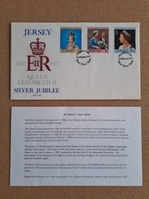 Busta francobolli Queen ELIZABETH II Argento Giubileo 1977 + SCHEDA informazioni