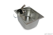 Lavello Acciaio Inox Campeggio Lavabo Integrato+Scarico 325x265x150 Camper