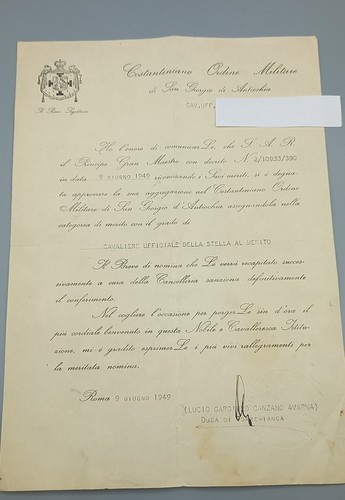 1949 diploma costantiniano - diploma,